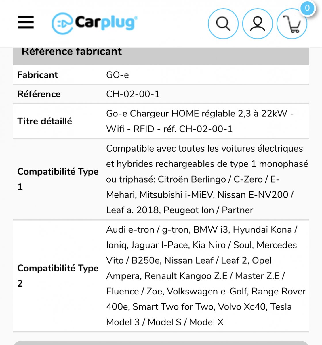 GO-E HOME Chargeur mobile réglable 2,3 à 22kW - Wifi - RFID - Belgique  Suisse - réf. CH-02-00-1