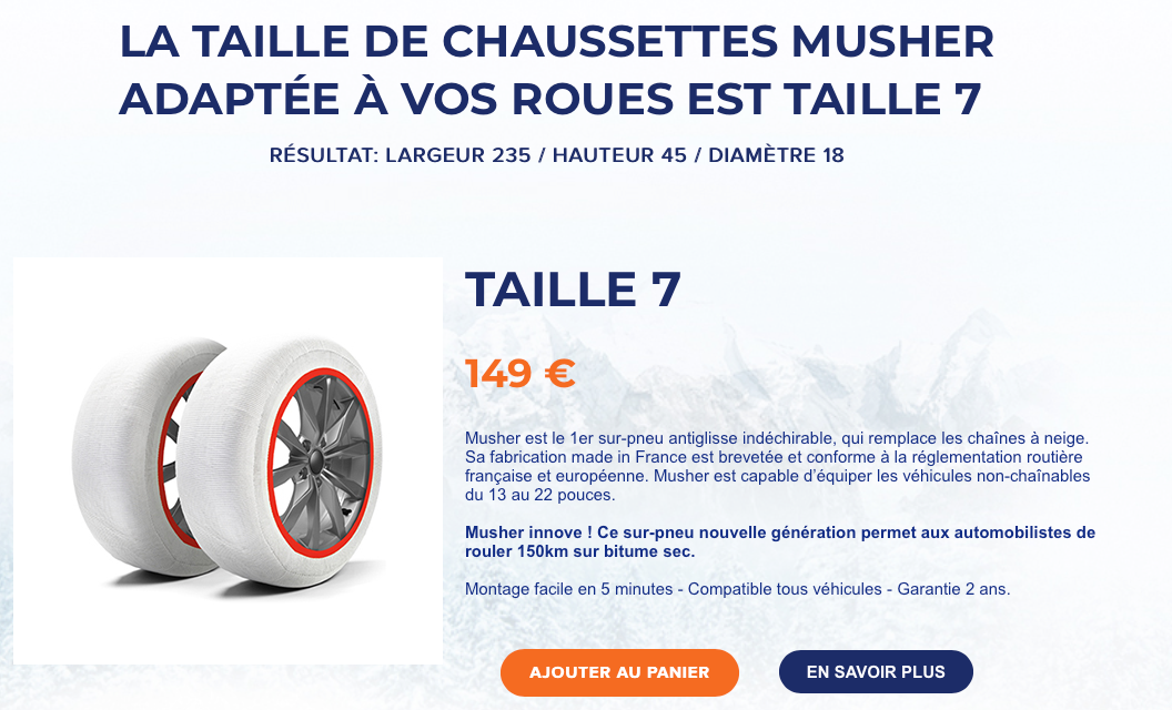 Chaussettes neige Musher - Taille 7 – Musher Antiglisse