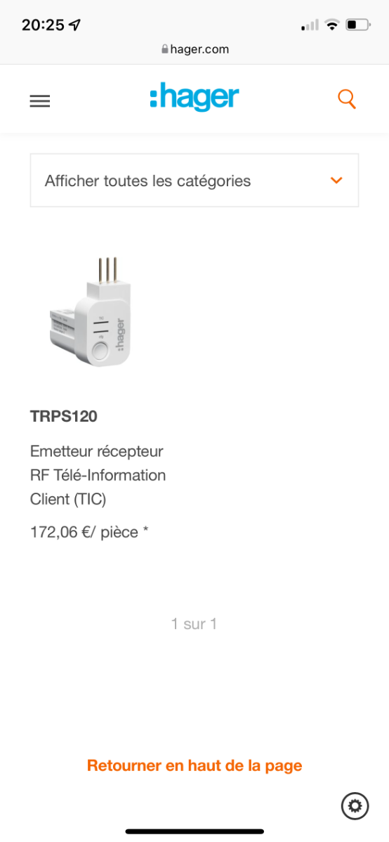 Emetteur récepteur RF Télé-Information Client (TIC)