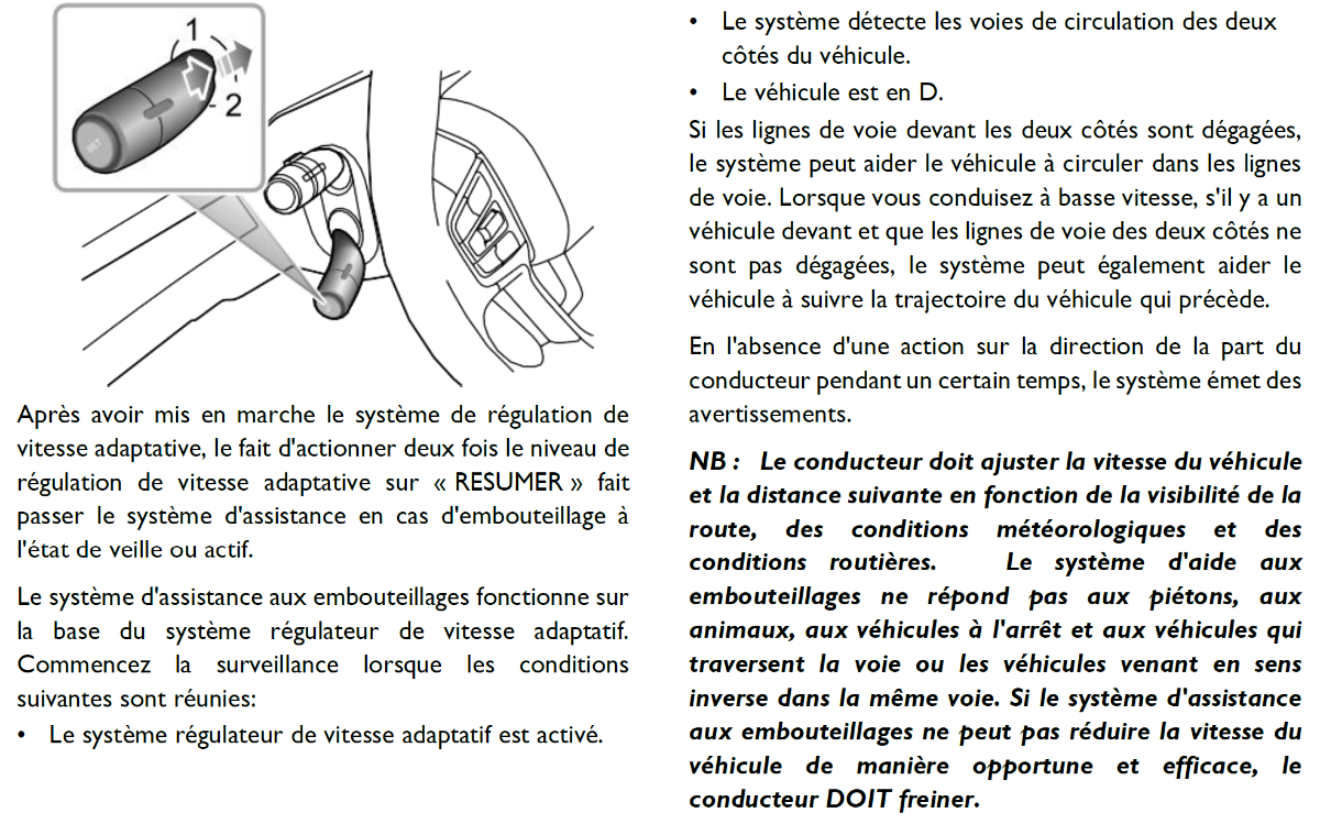 Système régulateur de vitesse – Termes auto