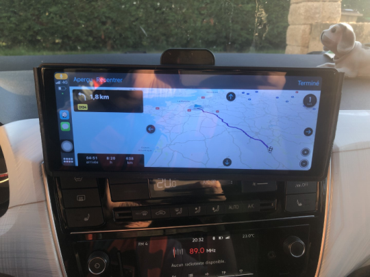 Dashcam Voiture Avant Arriere 4K avec Apple Carplay sans Fil